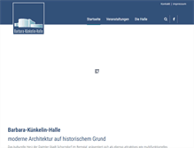 Tablet Screenshot of barbara-kuenkelin-halle.de